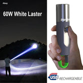 Germany Digital Thunder XST-836 LED USB0 Flashlight Keychain Torch Mini Telescopic Focusing