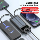 4 in 1 Solar Power Bank 10/20/50000mah Ultra-large Capacity