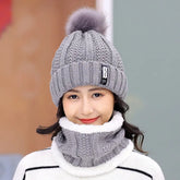 Wool Women Warm Thermal Fleece Face Beanies Winter Cap, High Quality Winter Windproof Hiking Caps
