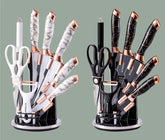 9 Piece Kitchen Set Acrylic Knife Holder