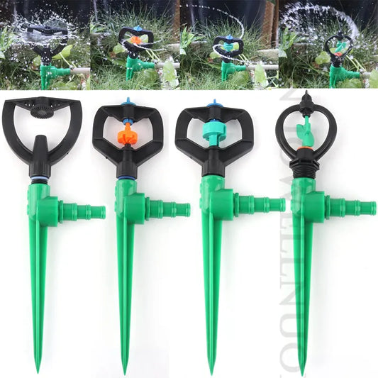 3PCS Garden Irrigation Sprinkler 360 Degree Rotating Refraction Nozzle Lawn Self-Watering System Sprinkler Head