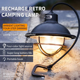 Solar LED Light Waterproof Emergency Light Stepless Dimmable Hanging Tent Lamp for Outdoor Hiking