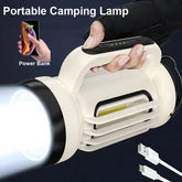 Portable Searchlight With COB Side Light Power Bank