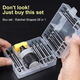 26 in 1 Ratchet Screwdriver Set Magnetic Dual-purpose