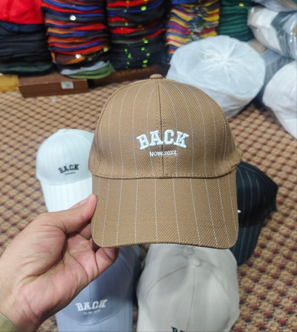 Back design out door fashion cap with adjustable size buckle