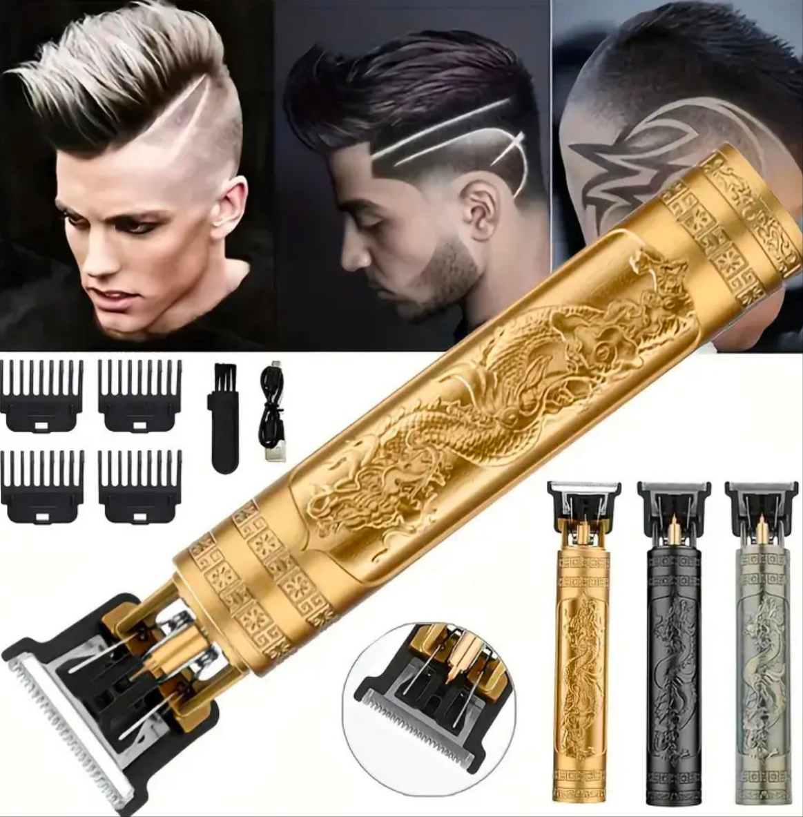 T9 Hair Trimmer Professional Rechargeable Beard Trimmer Titanium Cordless