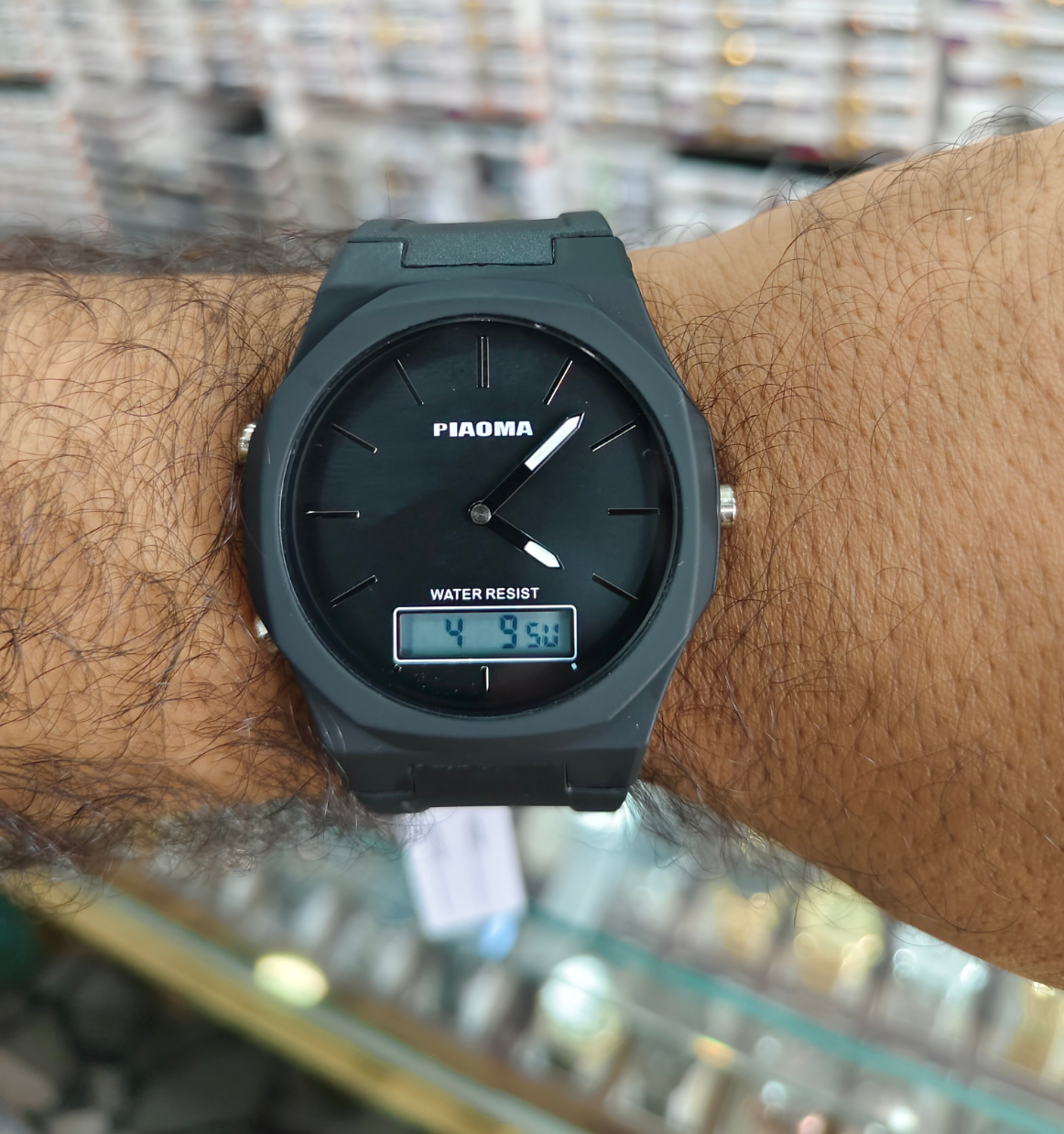 Double Time Pioma Matt Black Wrist watch