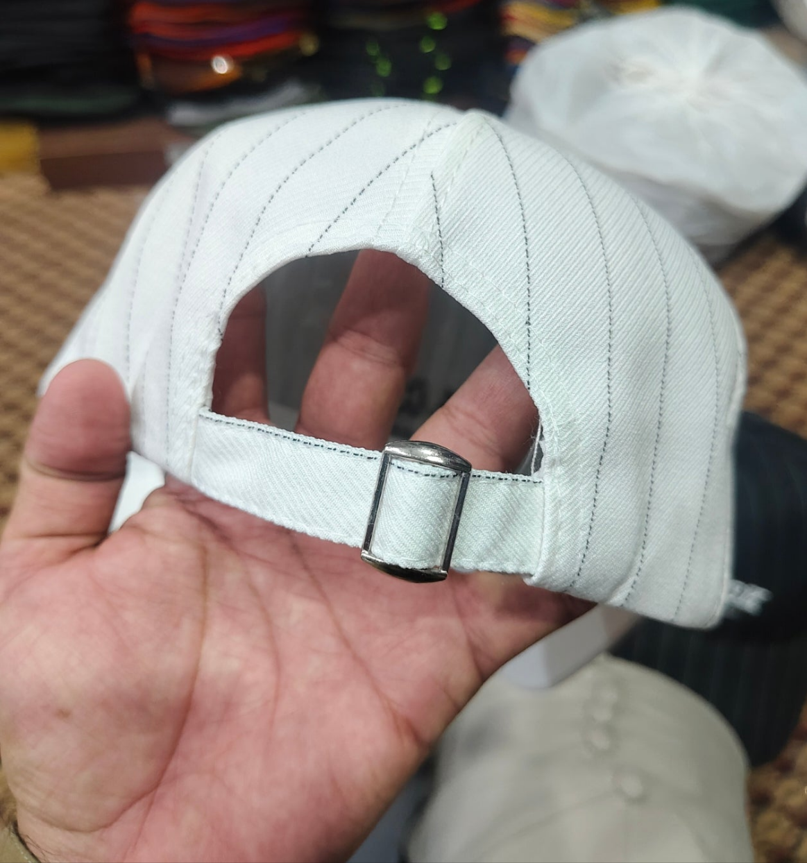Back design out door fashion cap with adjustable size buckle