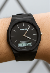 Double Time Pioma Matt Black Wrist watch