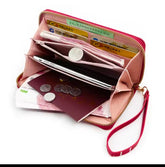 Women Long Lady Zipper Wallet Letter Litchi Grain