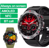HK87 AMOLED Smart Watch Bluetooth Call 1.43inch Screen NFC AI Voice Heart Rate 410mAh Battery
