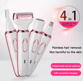 Kemei Lady Epilator 3 in 1 Multifunctional Shaver Cocoon Remover Large Capacity Battery Women'S Care Tool Hair Removal 40D