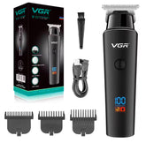 VGR V-290 Digital Display Professional Cordless Hair Clippers Cutter Rechargeable Wireless Hair Grooming Set Beard Trimming Beard Styling Rechargeable Li-ion Battery 600mAh 120 mins Runtime - Golden
