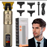 Vintage T9 High quality LED display razor USB Electric Men's Beard knife Revolving body wash Trimmer
