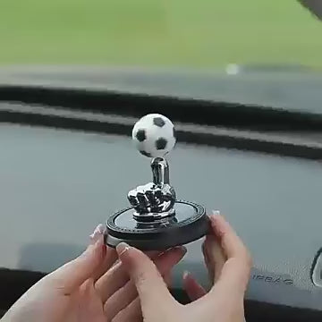 Football Solar Rotating Car Air Freshener Energy Rotating Car Perfume Long-Lasting Fragrance