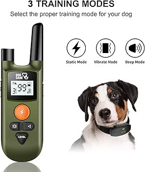 Dog Care Training Bark Collar w Remote Rechargeable