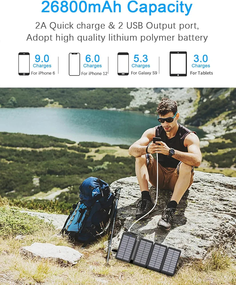 26800mAH Solar Power Bank ( powerfull)