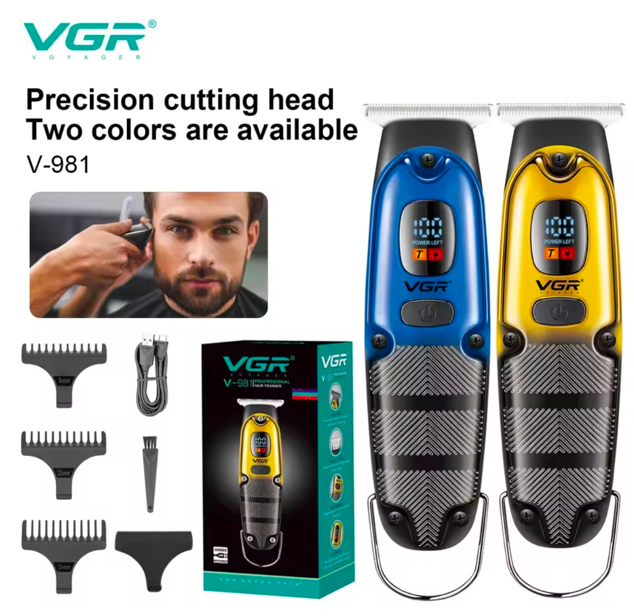 VGR 981 Hair Clipper and Hair Trimmer Sharp blades