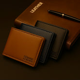 Fuerdanni Leather Wallet for Men Women ID Bank Credit Card Holder Men's Coin Purse