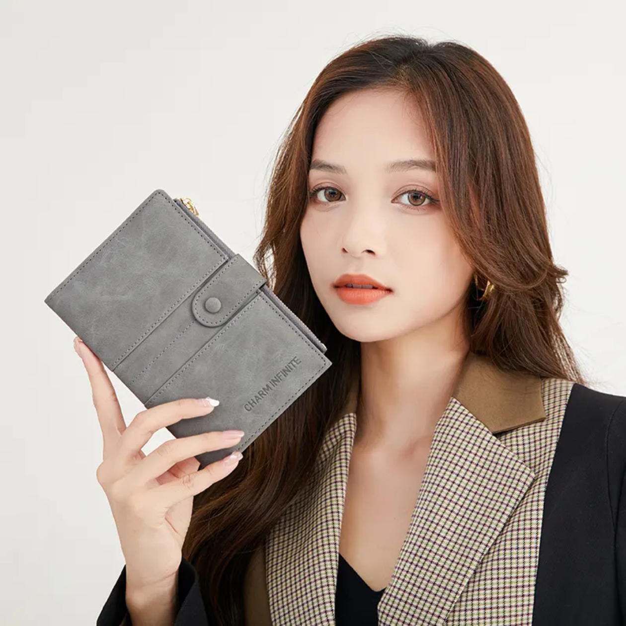 Versatile Anti-Theft RFID Fashionable Passport Clip Multi-Card Slot