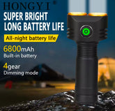 Hiking Camping Mini Torch 6 LED Flashlight TYPE-C Rechargeable