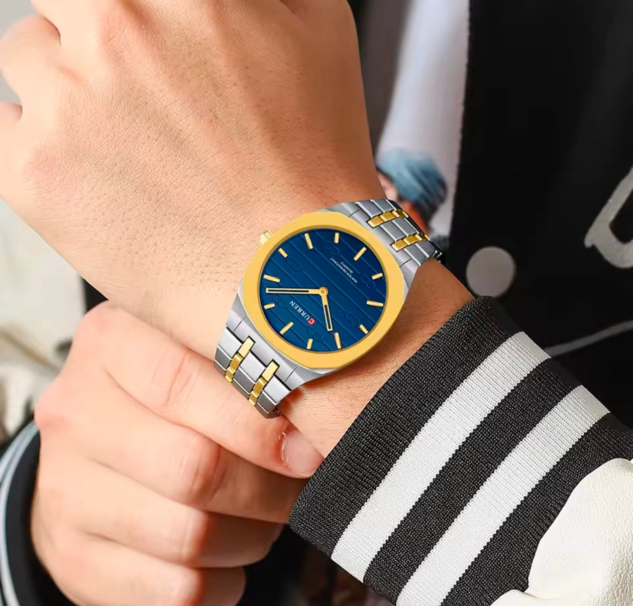 CURREN Ultra-Thin Business Stainless Steel Quartz Watch