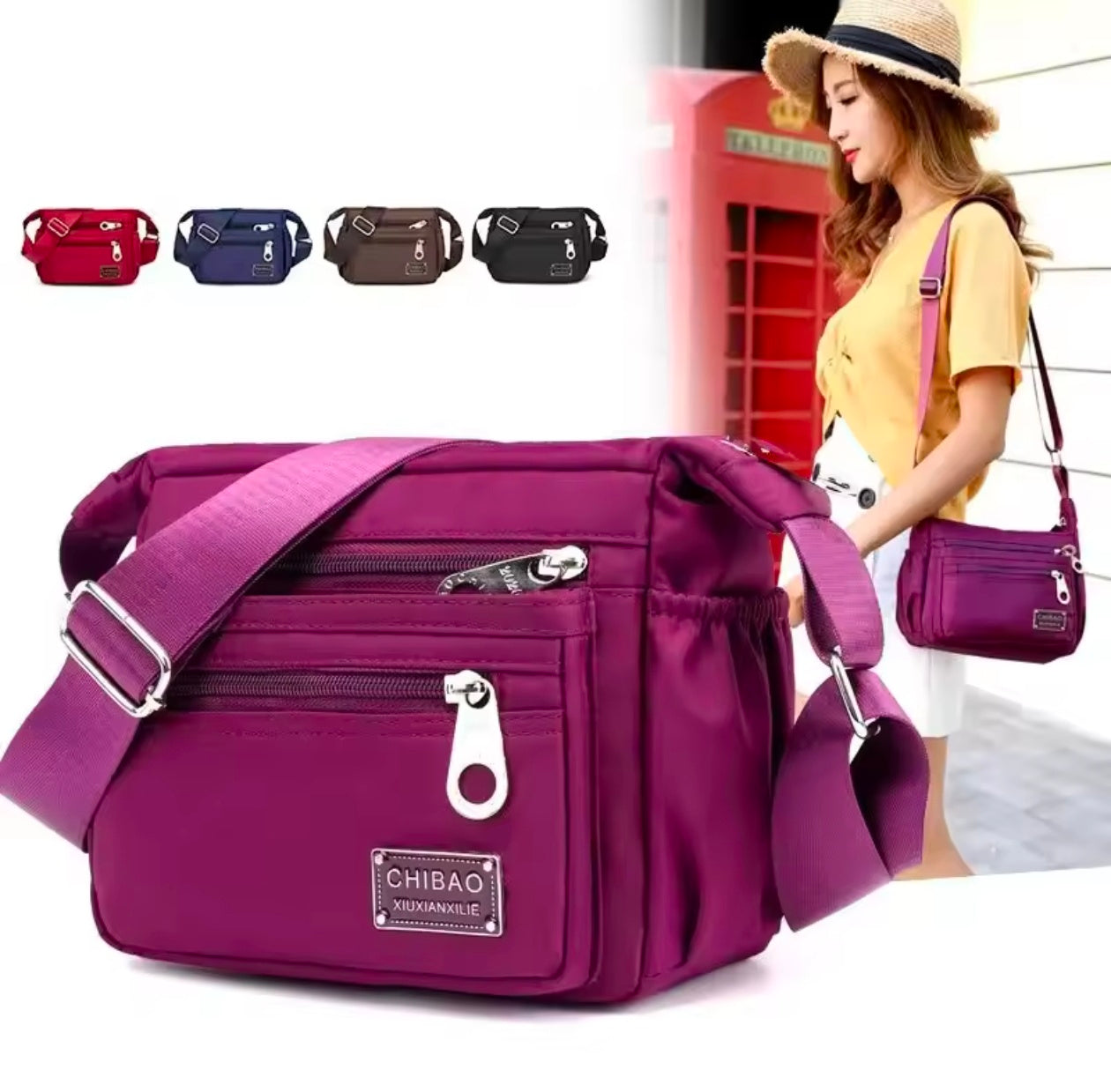 Ladies Messenger Travel Oxford Shoulder hand bag