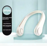 Portable Hanging Neck Fan Rechargeable Air Cooler 3 Speed