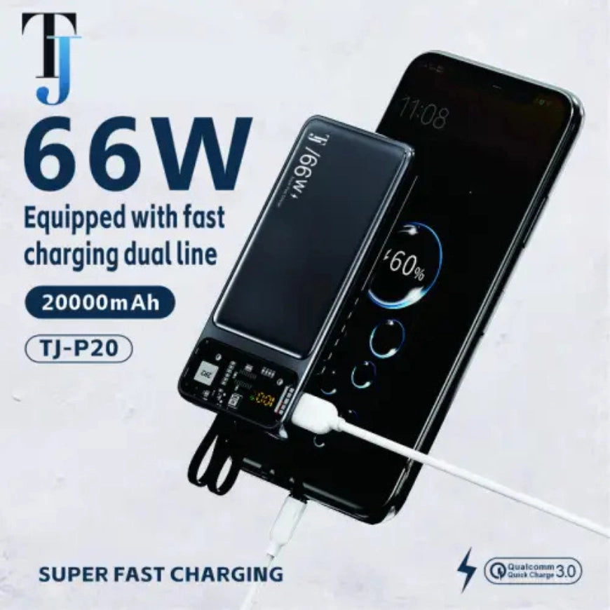 66W 20000mah Super Fast Charging Power Bank