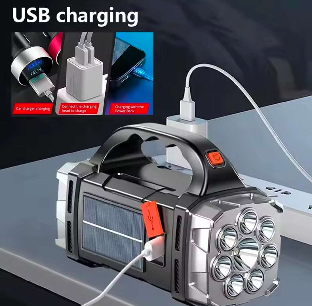 Portable Lantern Solar Light + USB Rechargeable