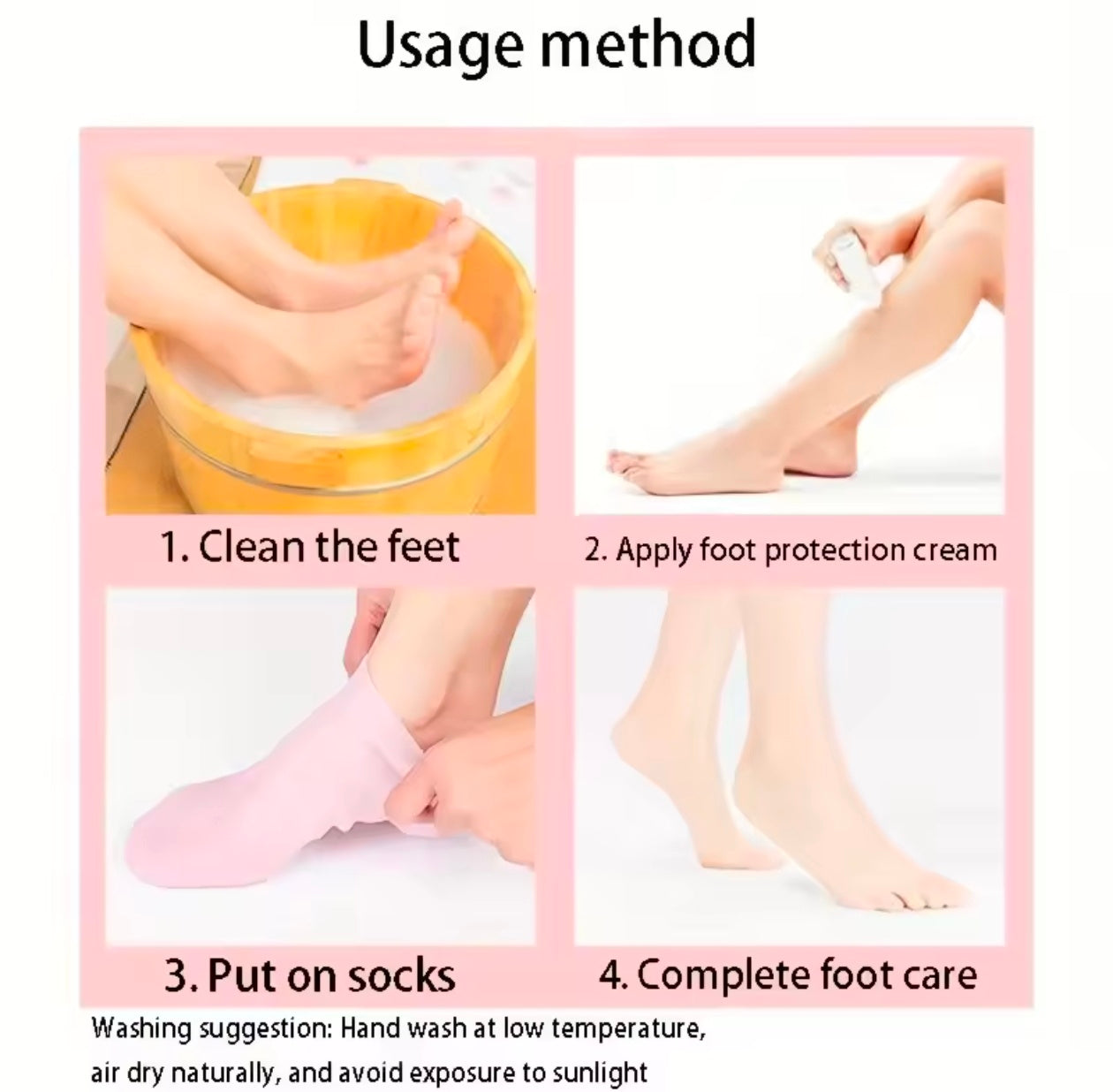 Spa Massage Silicone Moisturizing Foot Socks Remove Dead Skin Anti Cracking Anti-drying Foot Care Socks Reusable Pain Relief