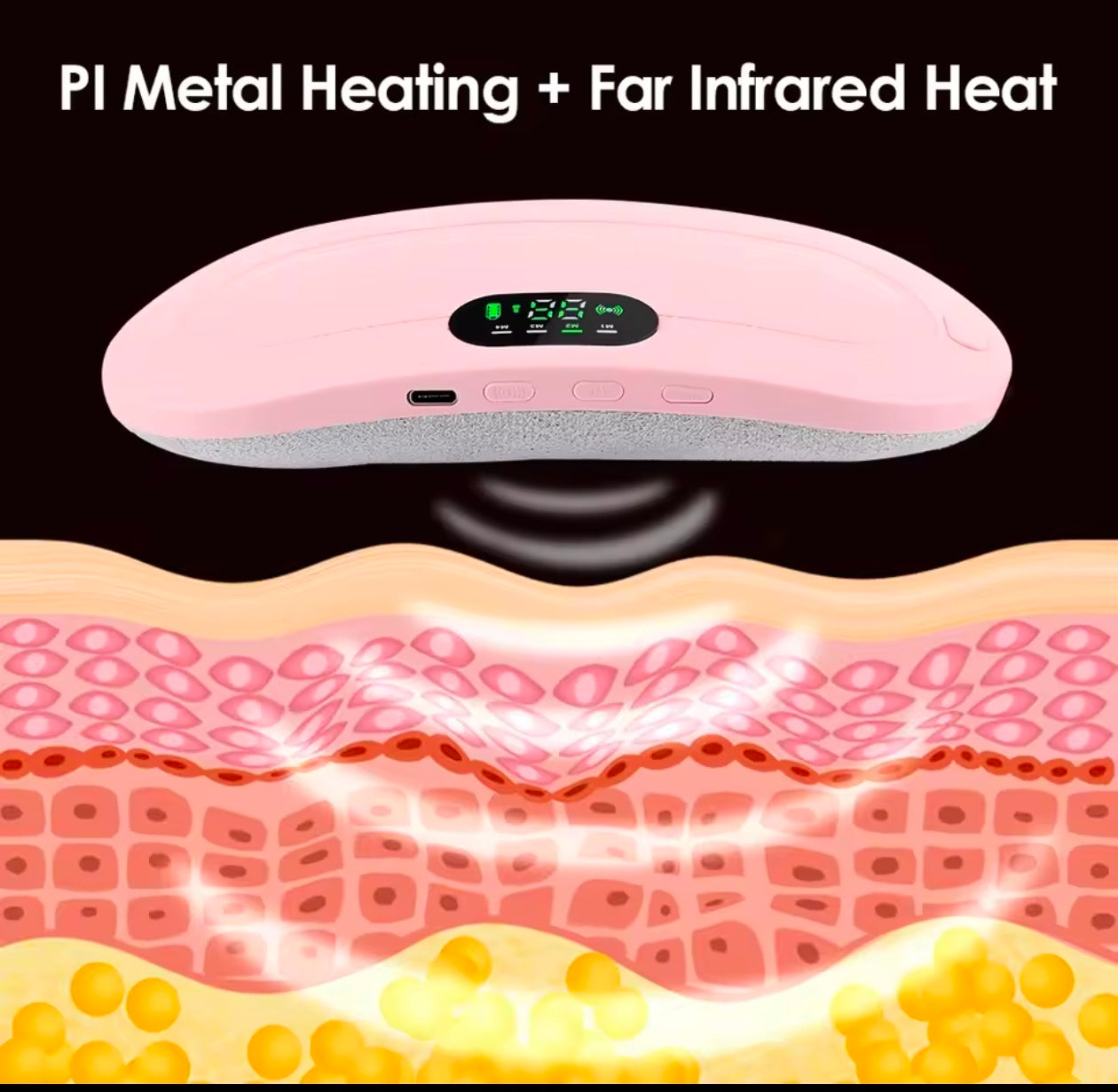 Heating Pad for Period Cramps & Vibration sliming Massage Warm Belt