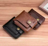 Vintage VIP Leather Short Zipper Wallet Purse