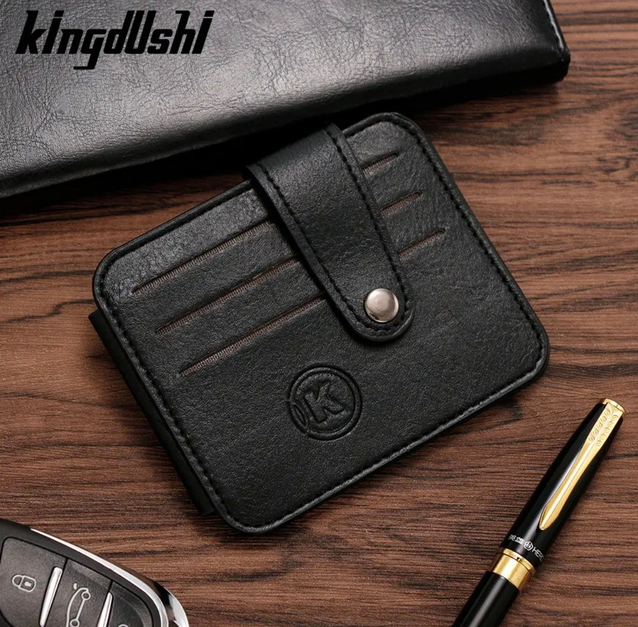 Baellery Ultra-thin Coin Purse Mini PU Leather Card Holder & Wallet