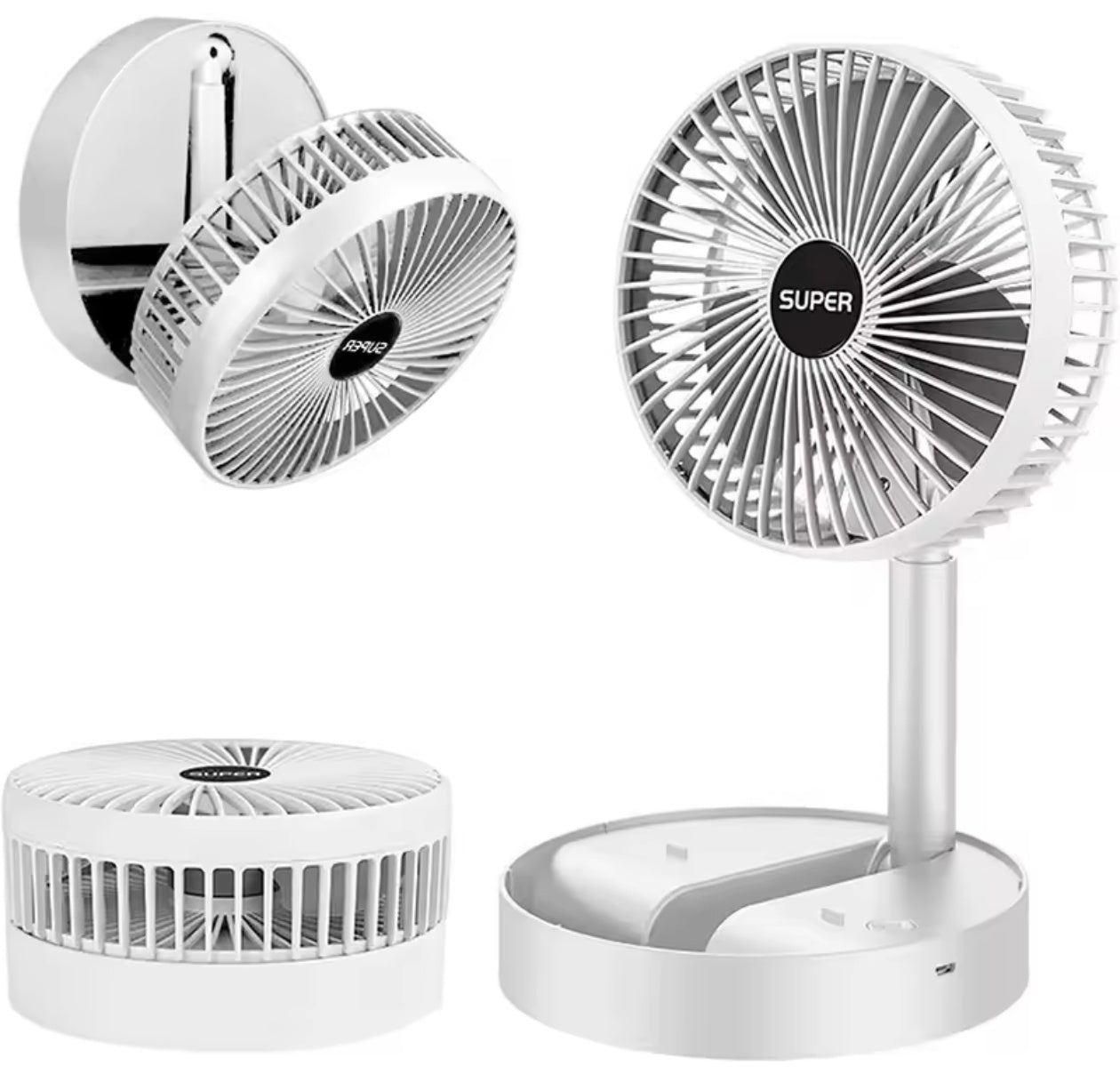 Double-Headed Portable Air Cooler 3 Speeds Rechargeable/USB Desk Air Cooler