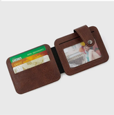 Baellery Ultra-thin Coin Purse Mini PU Leather Card Holder & Wallet