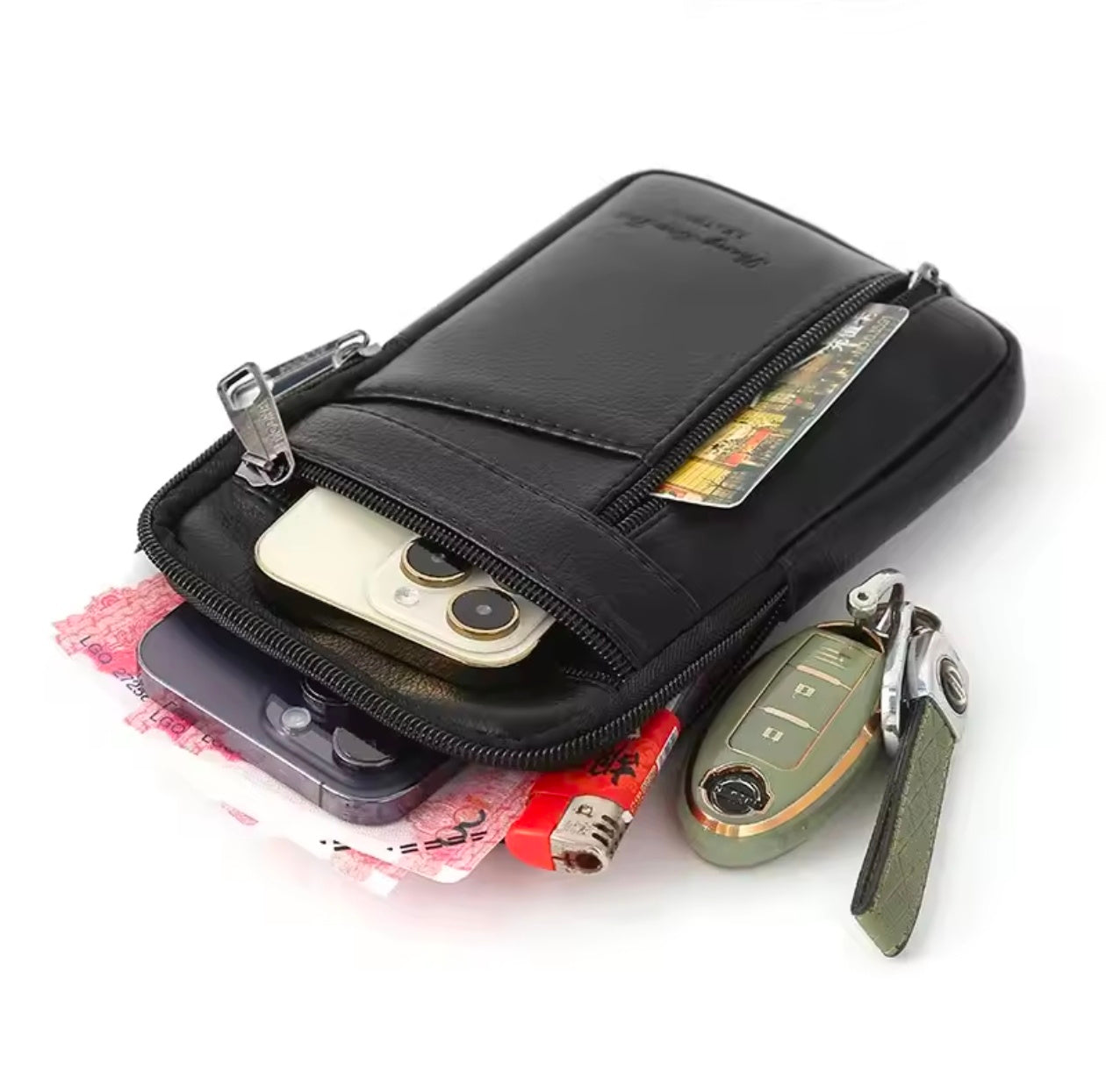 LEATHER Vintage Belt Crossbody Fanny bag