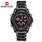 NAVIFORCE Brand Steel Waterproof Dualtime Watch