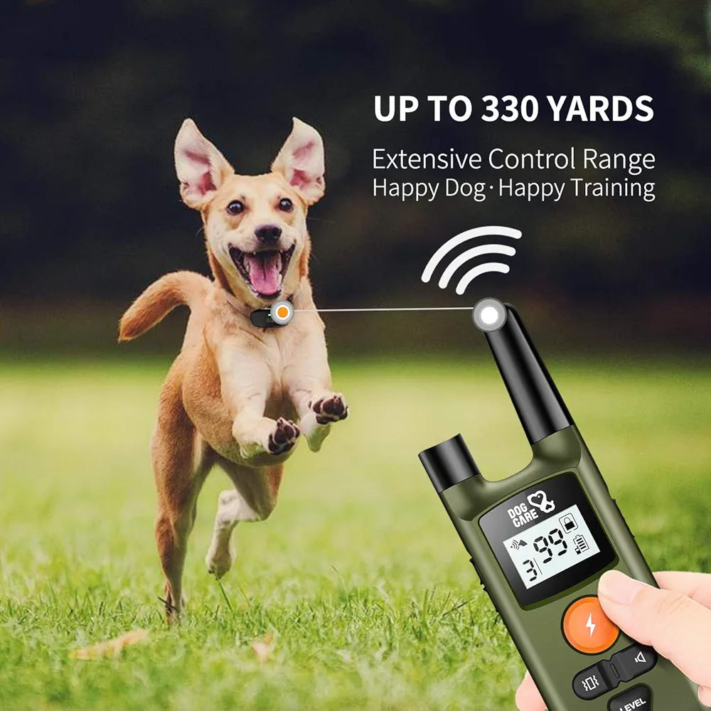 Dog Care Training Bark Collar w Remote Rechargeable