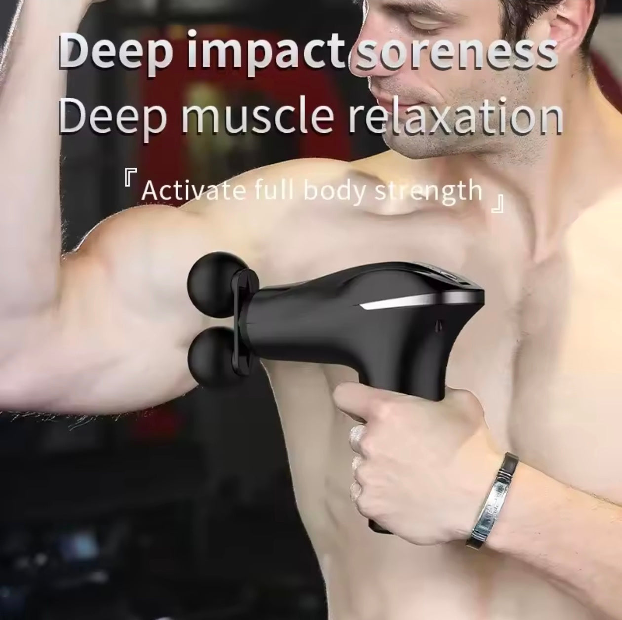 Double Head Massage Gun high powered Rechargeable Massager