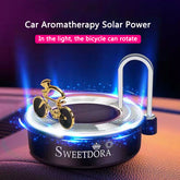 Solar Rotating Car Air Freshener Dashboard Solar Rotating Track Bike Aroma Diffuser