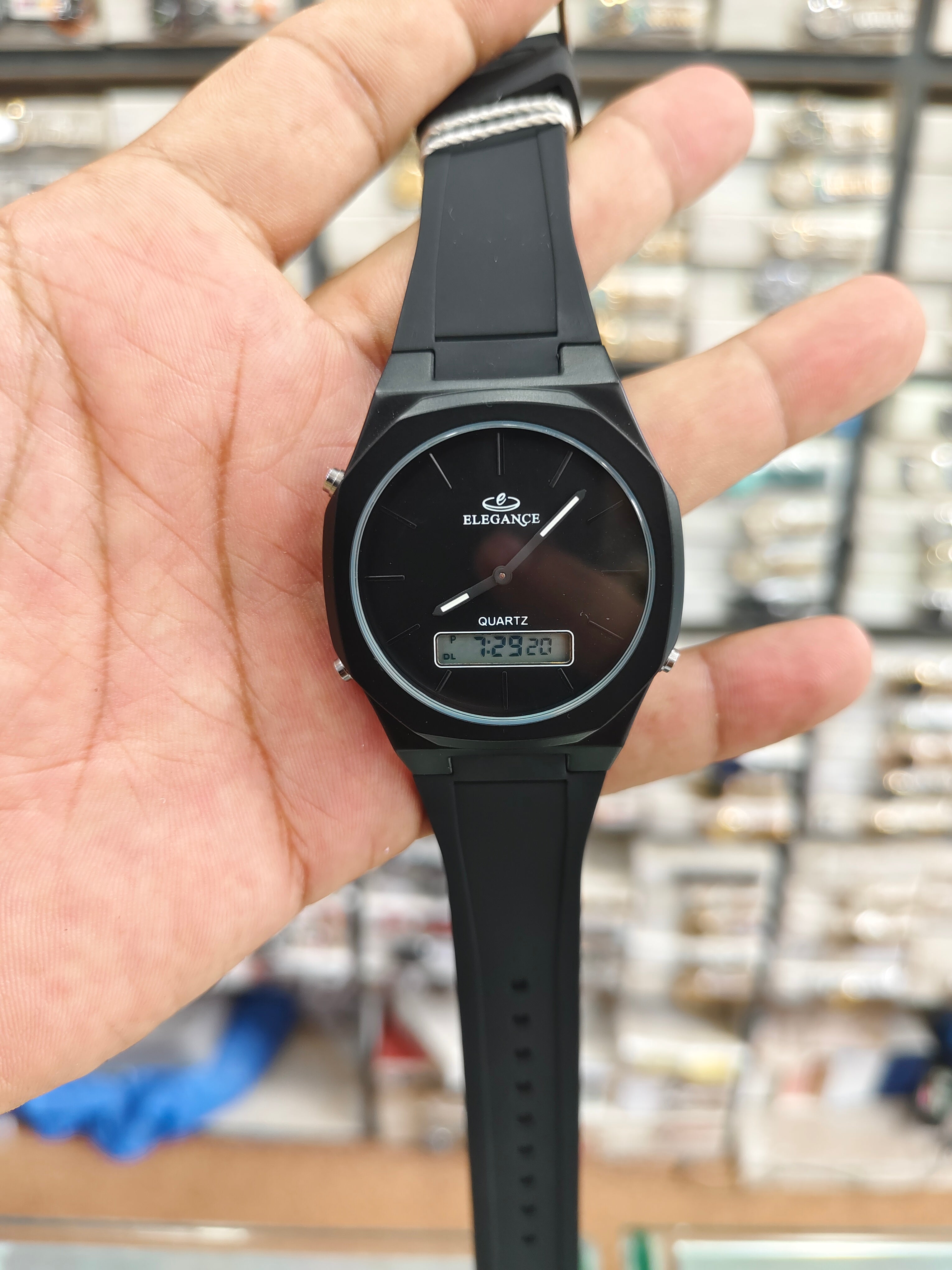 Double Time Pioma Matt Black Wrist watch