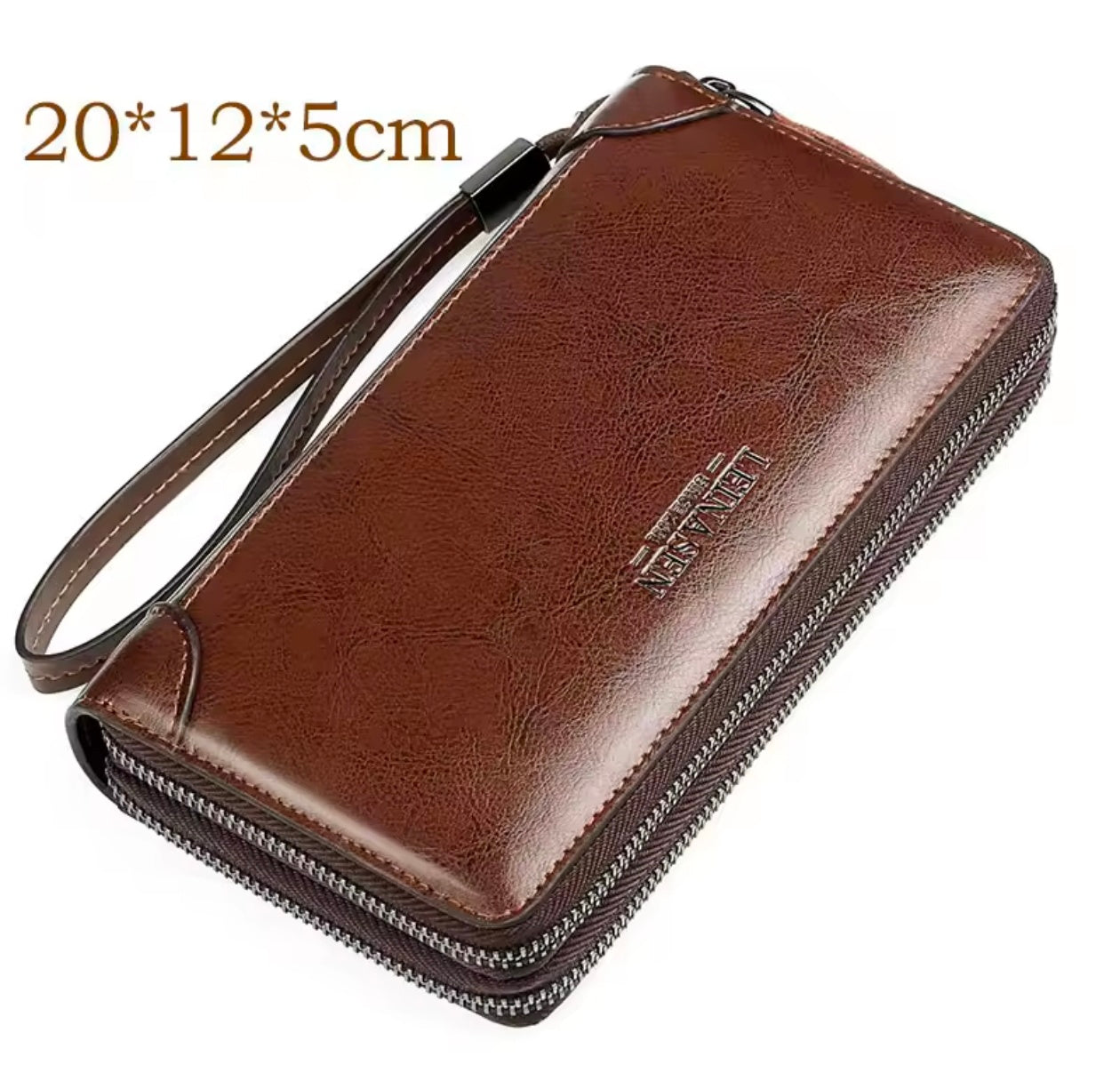 Double zipper Universal Long Wallet Large Capacity Multi Zipper pockets for Mobile