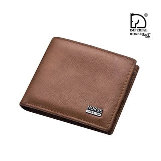 Imperial Horse Men's Genuine Leather Multi Fold Wallet With Gift Box 089