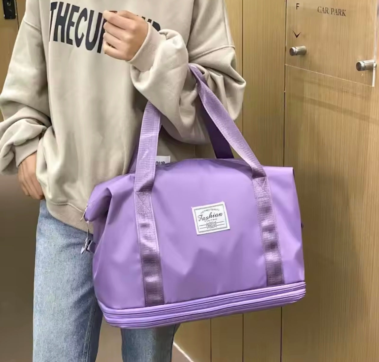 Fashionable Oxford Cloth Fitness Bag Yoga Sports Travel Handbag