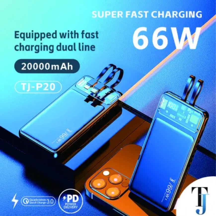 66W 20000mah Super Fast Charging Power Bank