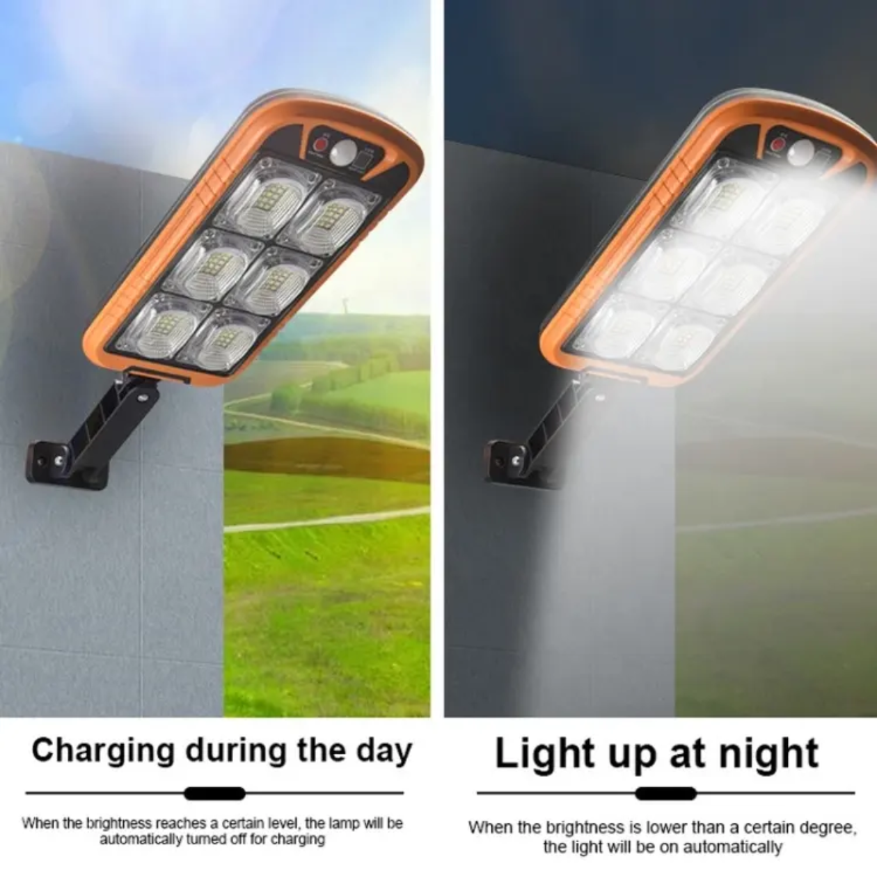 LED Solar Street Light Motion Sensor Garden wall light IP65 Waterproof