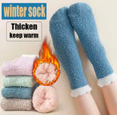 3 Pairs Winter Coral Velvet Women's Pure Thick Socks