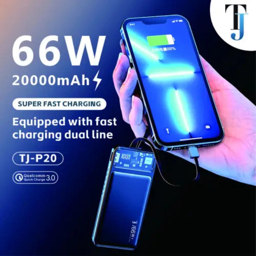 66W 20000mah Super Fast Charging Power Bank