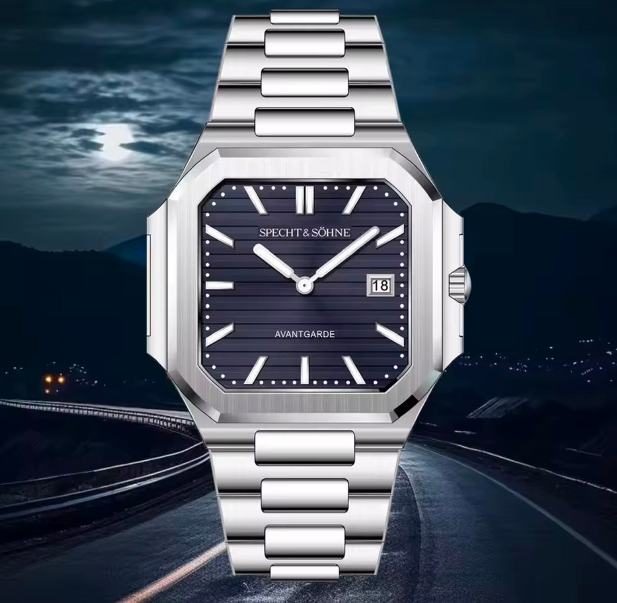POWER Ultrathin Cubic Watch Quartz Wristwatch Luminous Waterproof